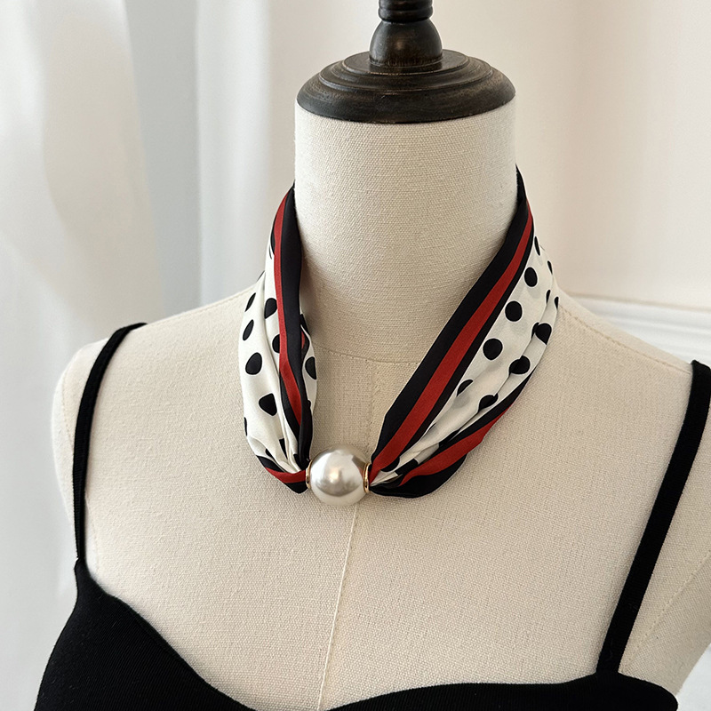 Écharpe en soie imprimée avec  - Silk Neck Scarf avis et prix
