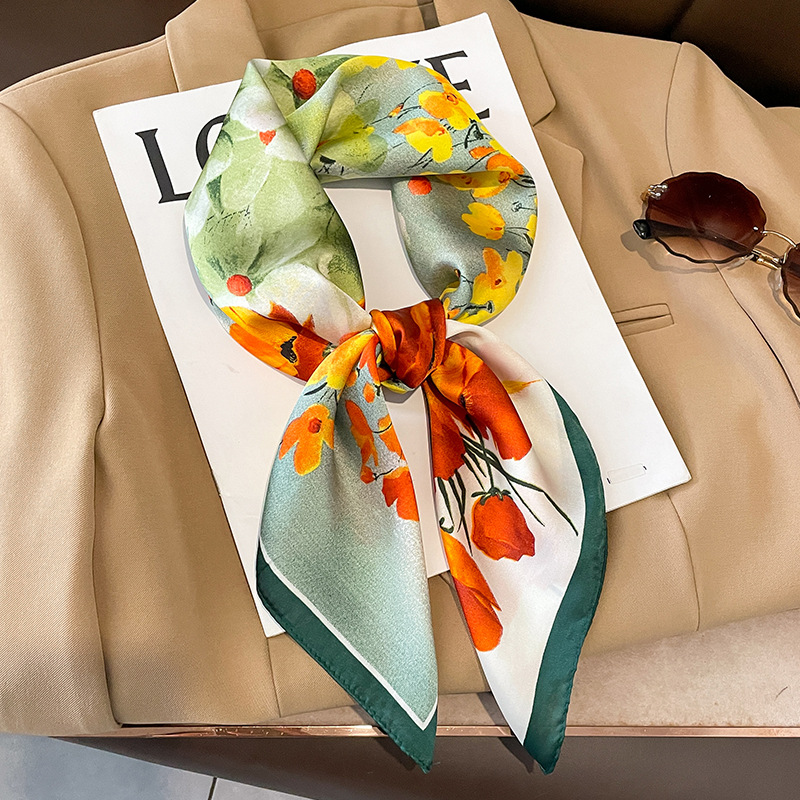 70x70 cm foulard en soie carré - Silk Neck Scarf avis et prix